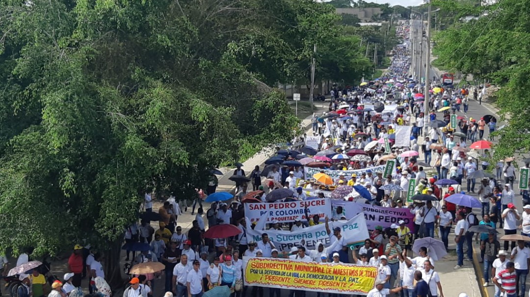 Histórica marcha por el paro nacional del 21 de noviembre en Sincelejo