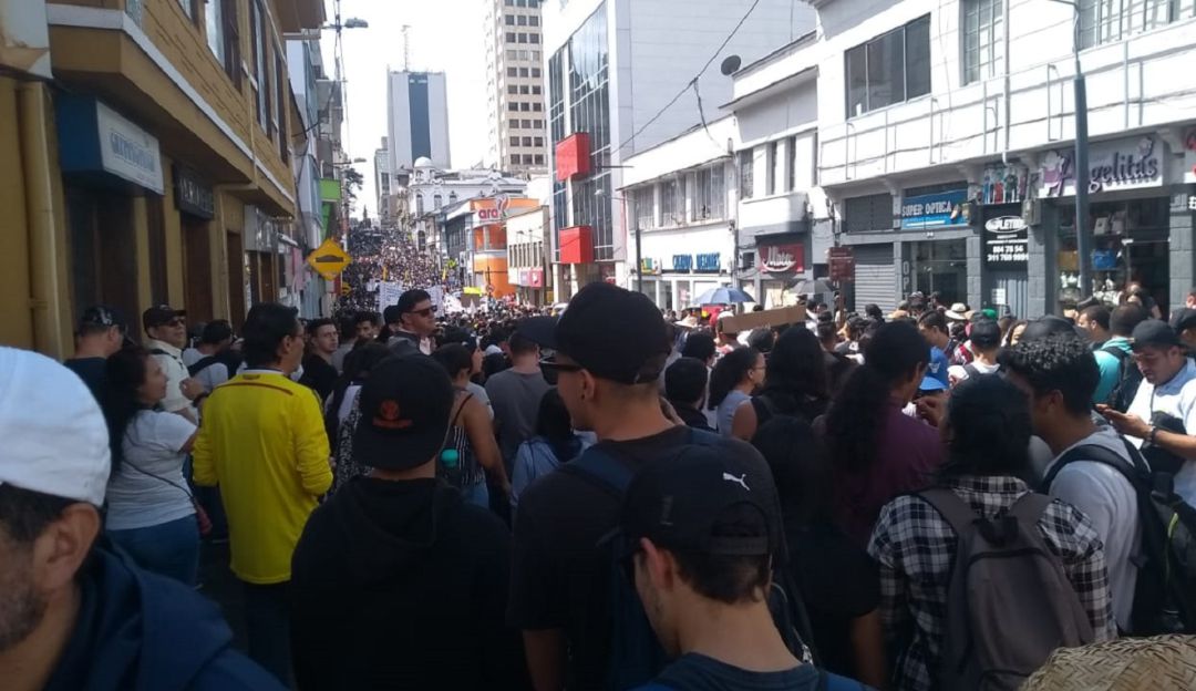 Manifestación en Manizales