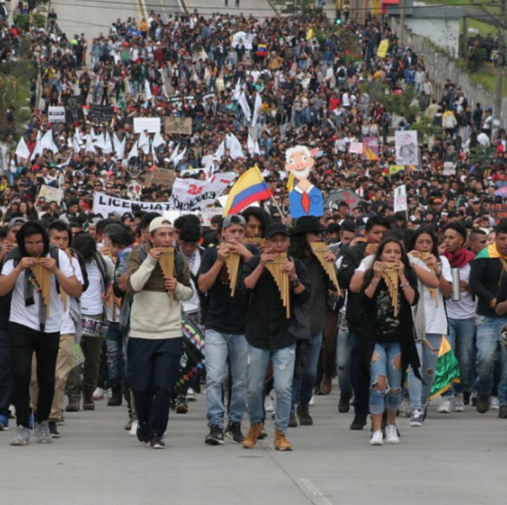 Marcha pacífica en Pasto fue empañada por actos vandálicos