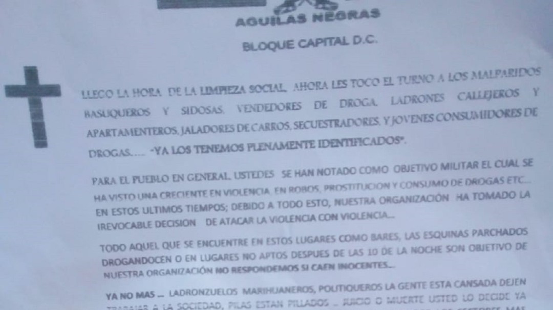 Investigan panfleto en Sabana de Torres