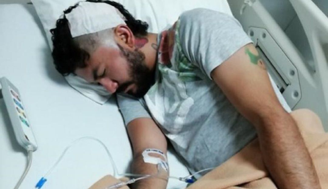 Secuelas del paro del 21N: De una herida en su cabeza se recupera joven herido en plantón del 21N