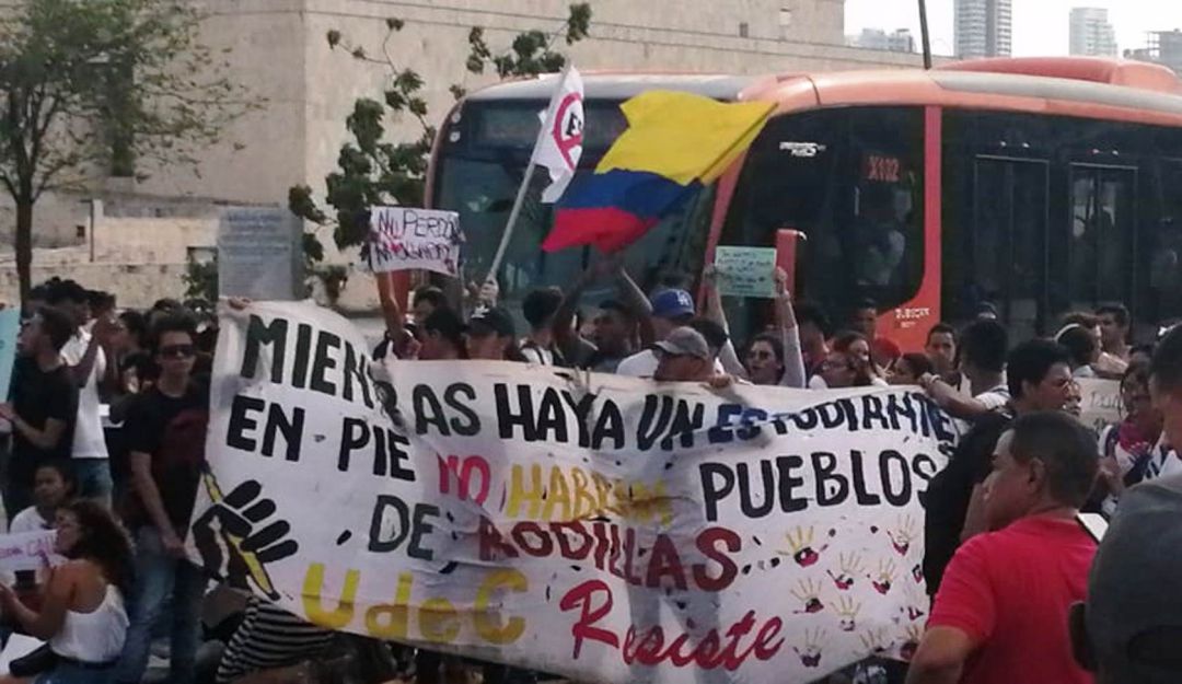 marcha Bocagrande: Polémica entre las autoridades y marchantes por ingreso a Bocagrande