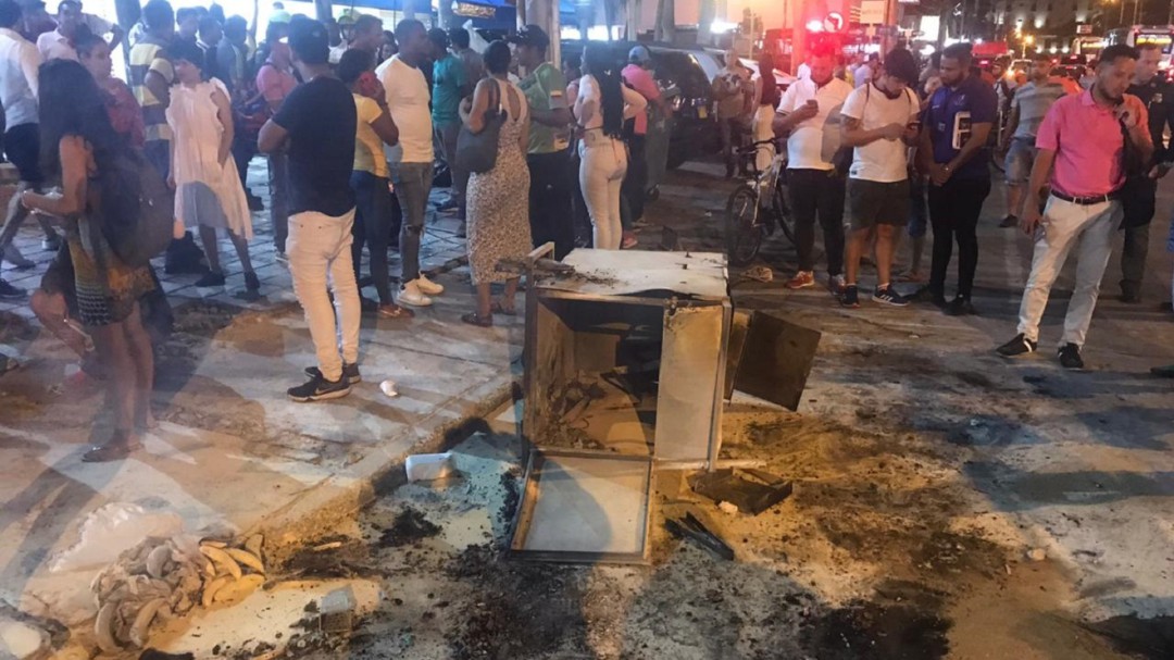 Escape de gas genera incendio en el sector turístico de Cartagena