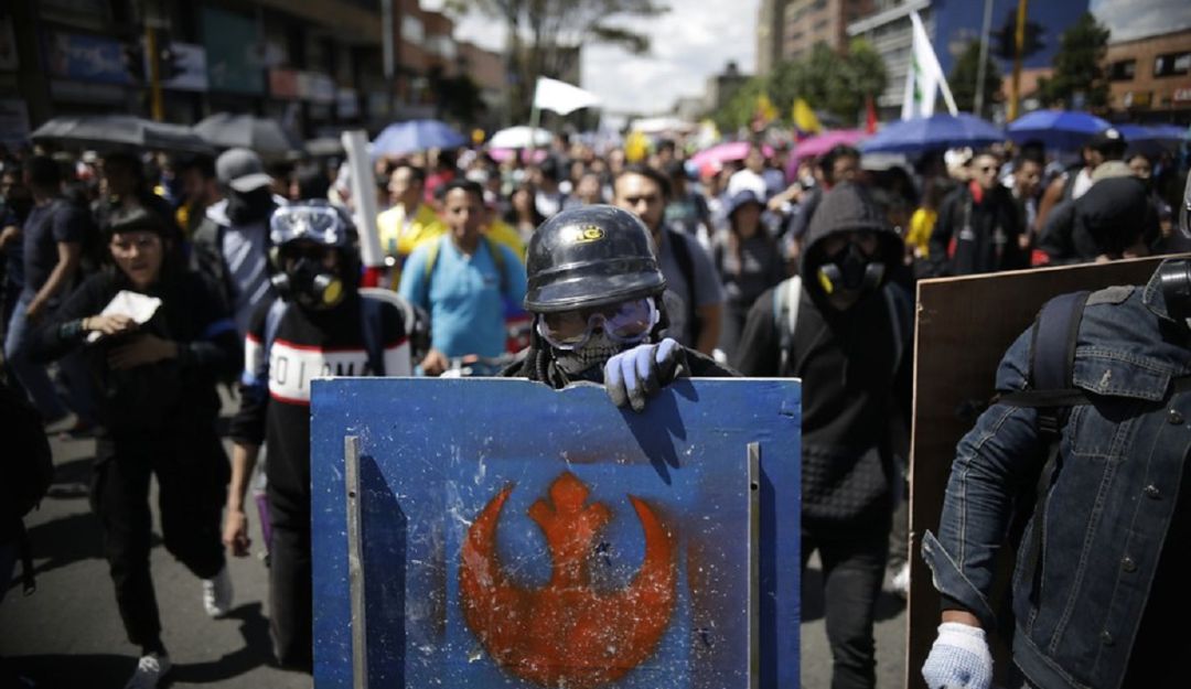 Paro Nacional 4 de diciembre: Star Wars en las marchas del #ParoNacional4D
