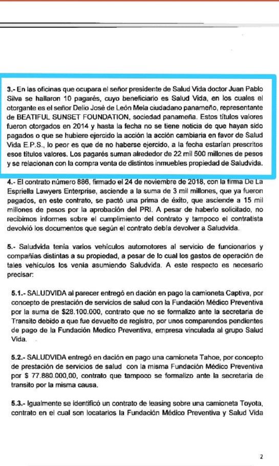 Proceso de ‘Panamá Papers’ relacionado en el de la EPS SaludVida: Hasta empresas de ‘Panamá Papers’ habría llegado plata de SaludVida Proceso de ‘Panamá Papers’ relacionado en el de la EPS SaludVida: Hasta empresas de ‘Panamá Papers’ habría llegado plata de SaludVida