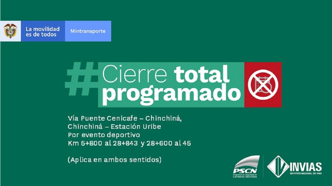 Cierres viales por la Vuelta a Colombia Femenina