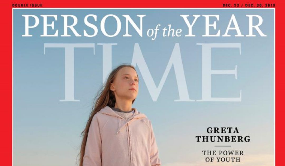 Greta Thunberg, personaje del 2019 en Revista TIME: Greta Thunberg es el personaje del año según TIME