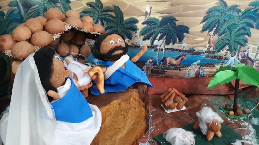 En Sabaneta hay un pesebre hecho con buñuelos