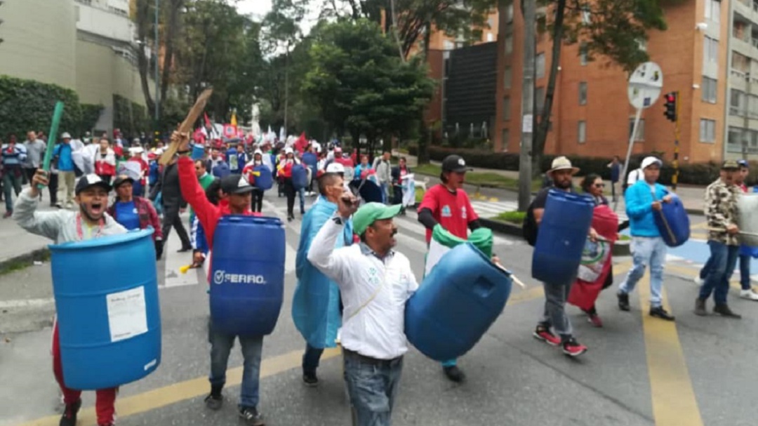¡Ya le protestan! Gremio de recicladores reclaman a Claudia López