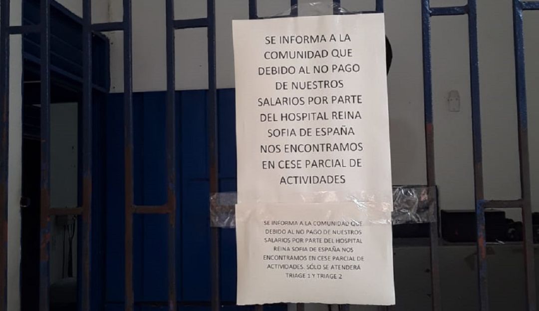 Paro hospital Reina Sofía de Lérida: En paro trabajadores del hospital Reina Sofía de Lérida en Tolima