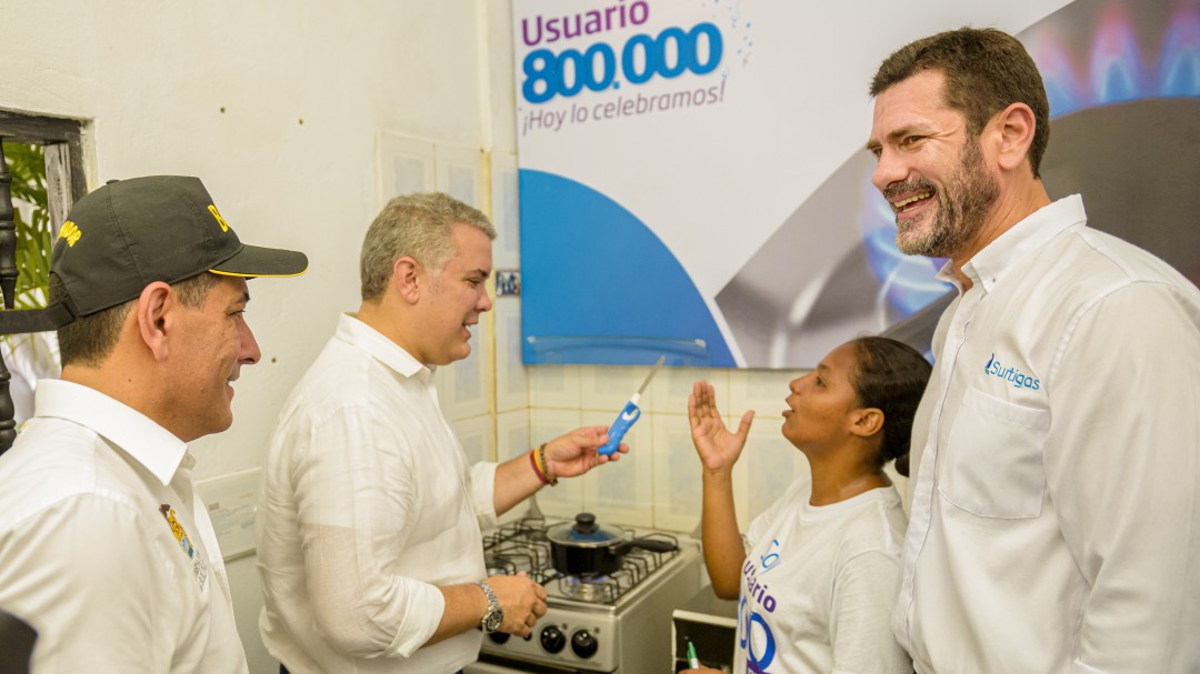 Surtigas conectó su usuario 800.000 en Mompox, Bolívar