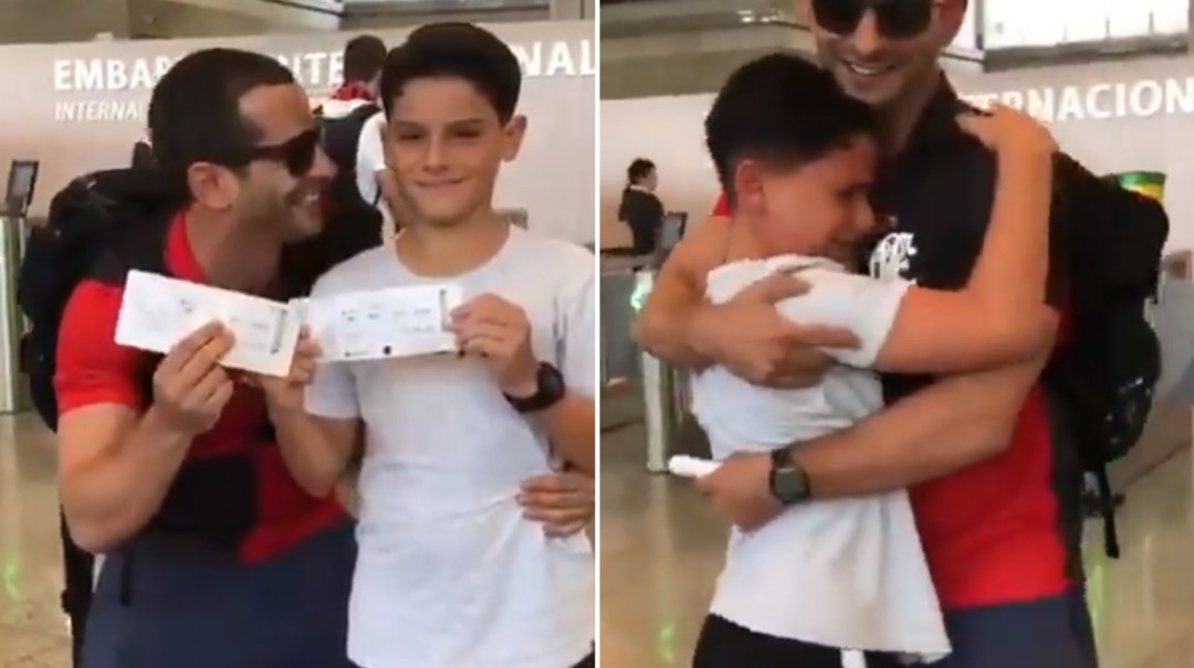Pura pasión: Padre sorprendió a su hijo con un tiquete para el Mundial