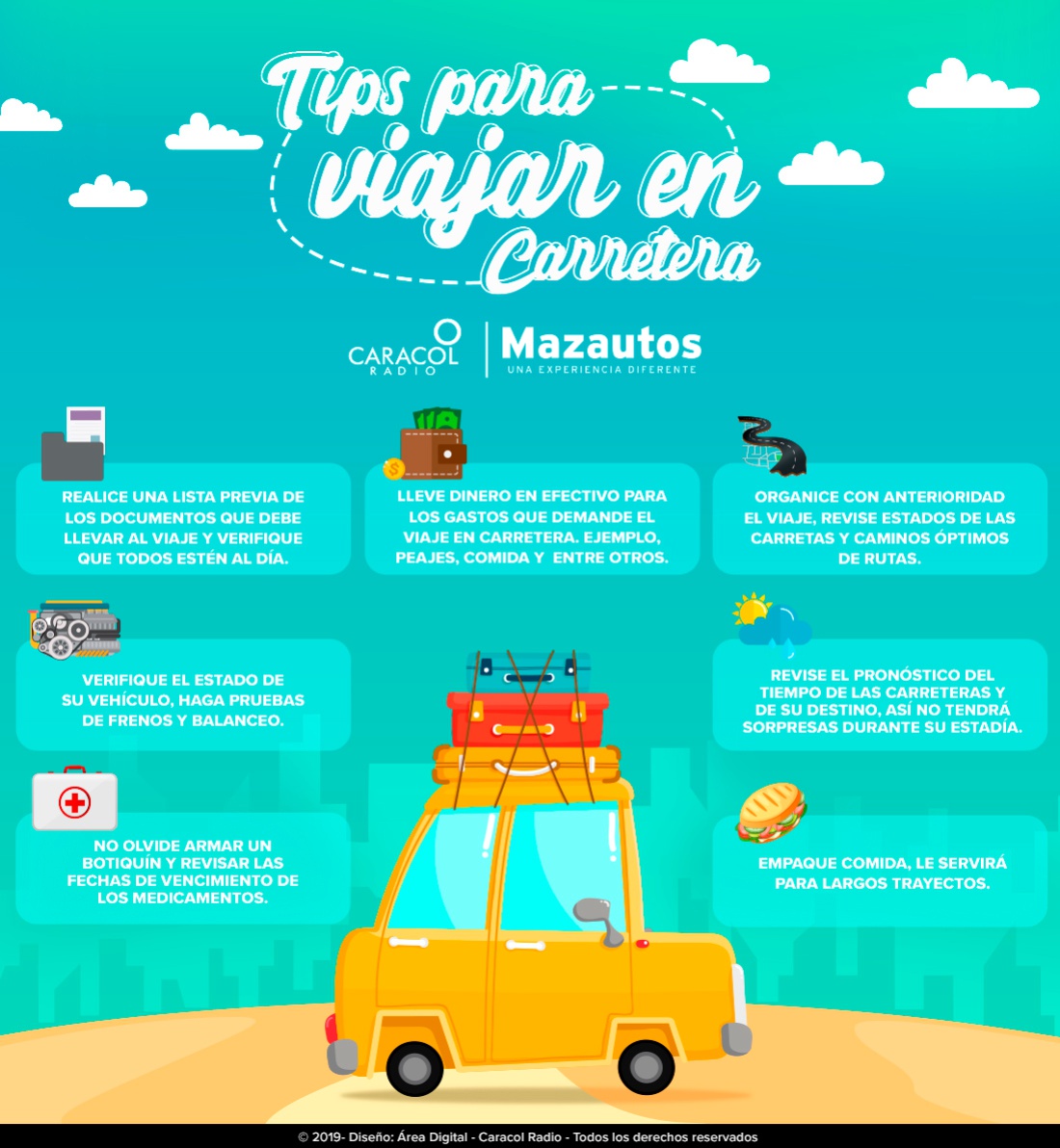 5 tips para viajes por carretera: Tenga presente estos tips si viaja por carretera estas vacaciones