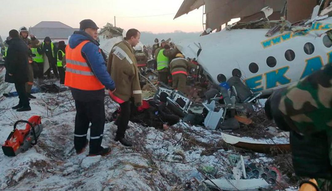 Primeras imágenes del avión siniestrado.