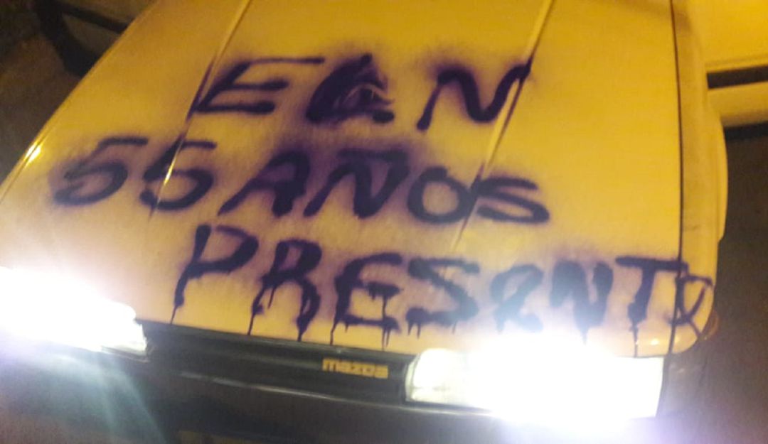Colombia: ELN pintó grafitis en vehículos y en paredes en La Guajira: ELN pintó grafitis en vehículos y en paredes de Universidad de La Guajira
