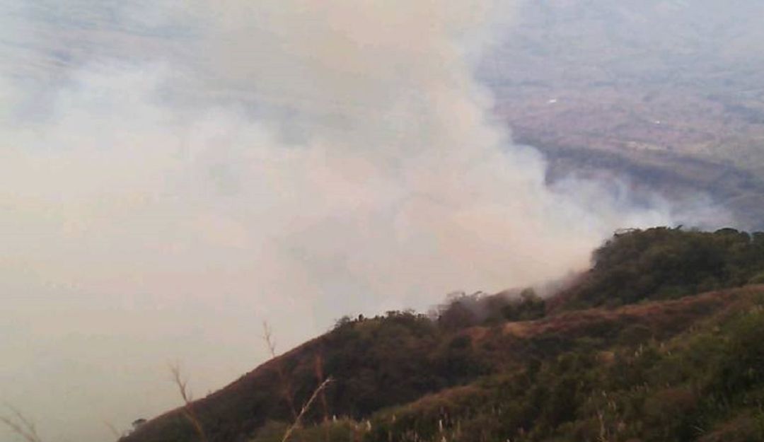 Foto archivo de incencio forestal en Caldas