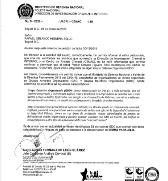 Caso corrupción relacionado con el Invima 'paralelo': Defensa de implicado: “El Invima paralelo no existe” Caso corrupción relacionado con el Invima 'paralelo': Defensa de implicado: “El Invima paralelo no existe”