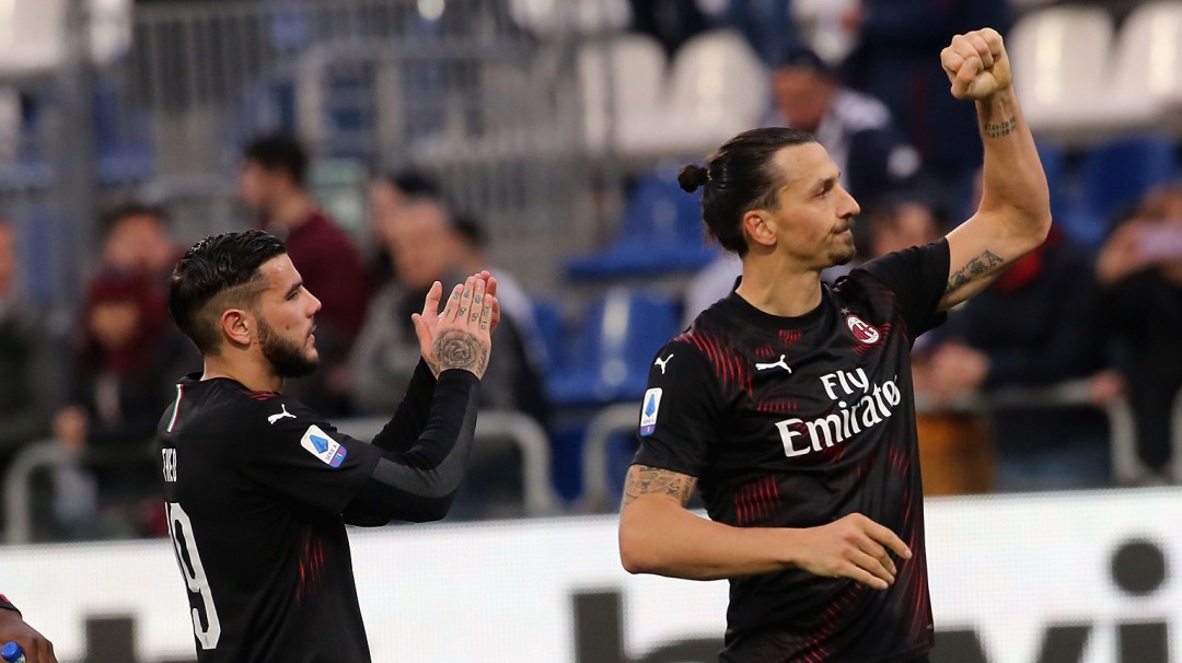 Primer partido de titular y primer gol de Zlatan Ibrahimovic con Milan