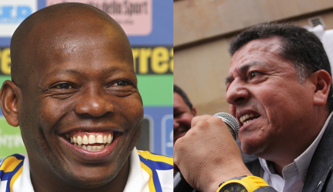 Tino Asprilla y Hugo Ospina Caballos: A modo de burla, 'Tino' le pide permiso a Hugo Ospina para montar caballo