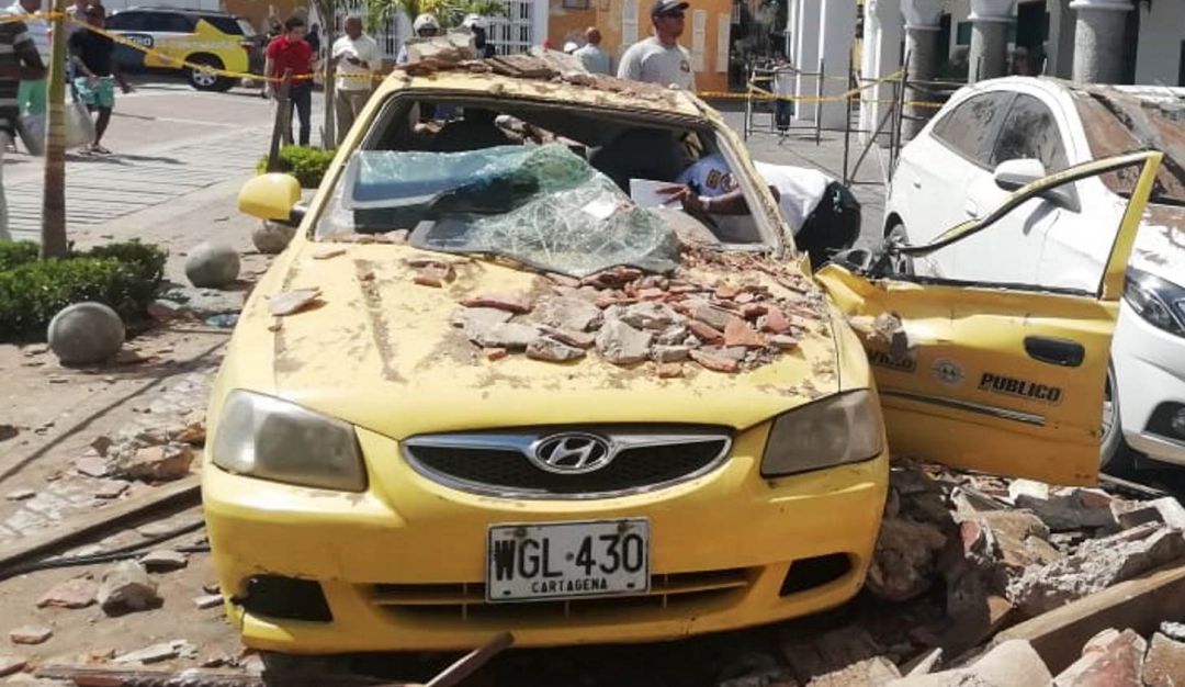 Taxista herido en desplome de balcón en Cartagena: Taxista herido en desplome de balcón en Cartagena se recupera