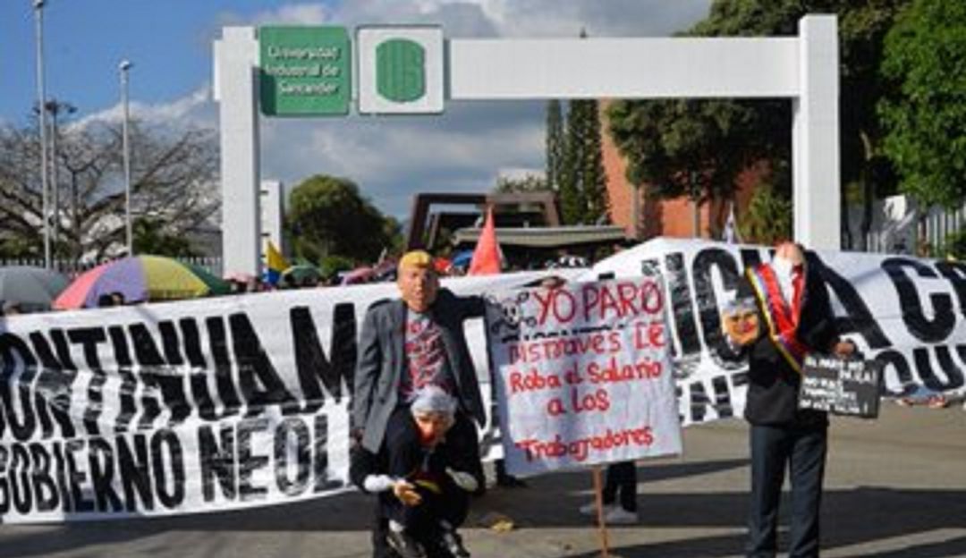 BUCARAMANGA MARCHA PARO 21 DE ENERO: Sin contratiempos inició marcha