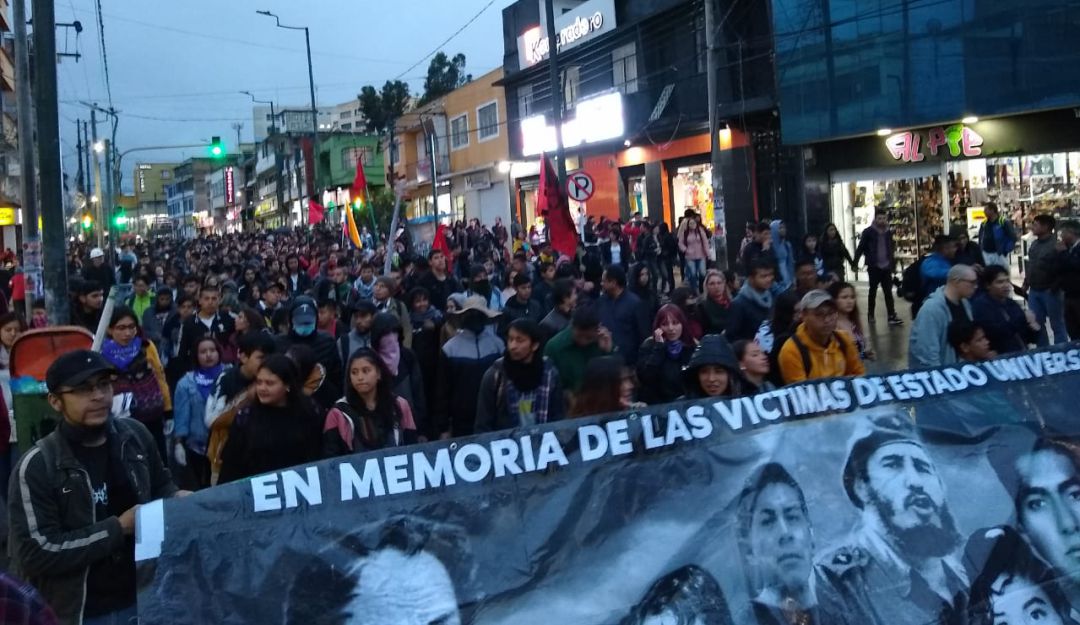 Con lluvia, arengas y cacerolazo se vive Paro Nacional en Pasto