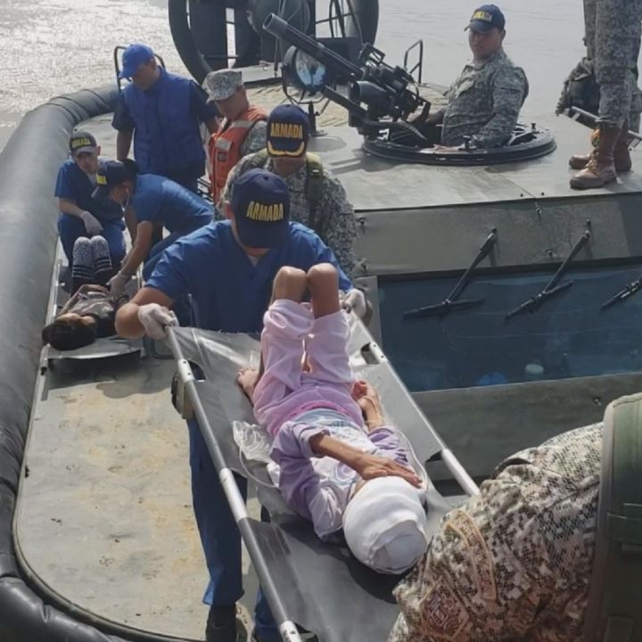 Familia desaparecida en el Amazonas fue rescatada por Fuerza Naval