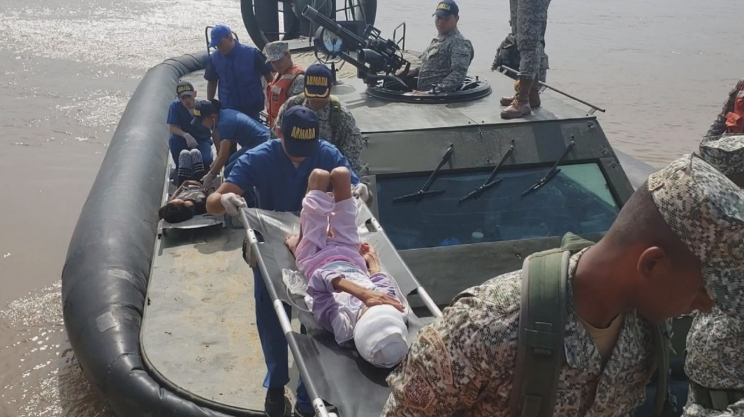 Familia desaparecida en el Amazonas fue rescatada por Fuerza Naval