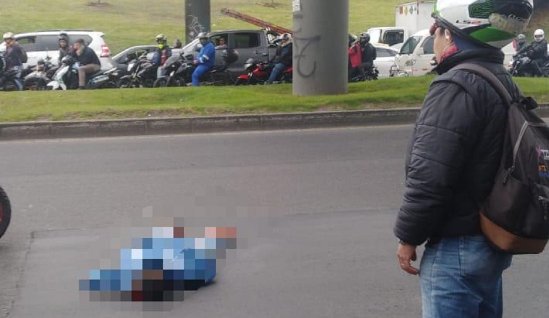 Av. 68 con calle 63 en Bogotá.: Por suicidio, gigantesco trancón en Av. 68 con calle 63 en Bogotá