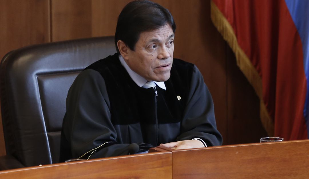 Sala penal de la Corte Suprema de Justicia. En la foto: presidente encargado José Francisco Acuña.