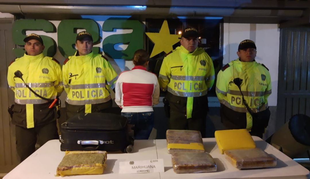captura; estupefaciente; incautacion; caldas: 76 kilos de marihuana incautados y 5 personas capturadas en vías de Caldas