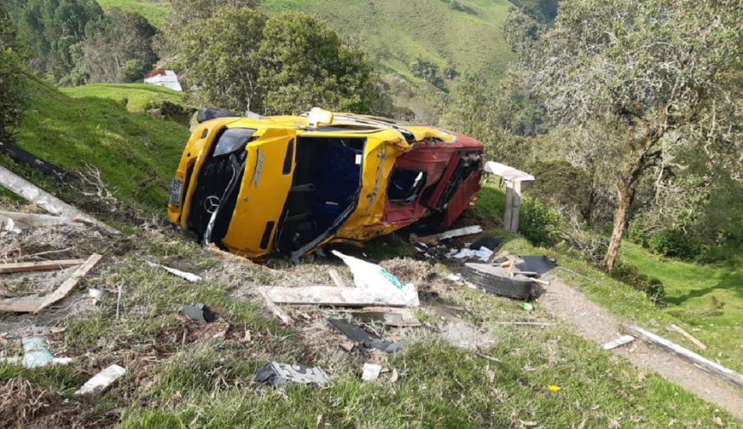 Nueve personas resultaron heridas en un accidente en el norte del Tolima