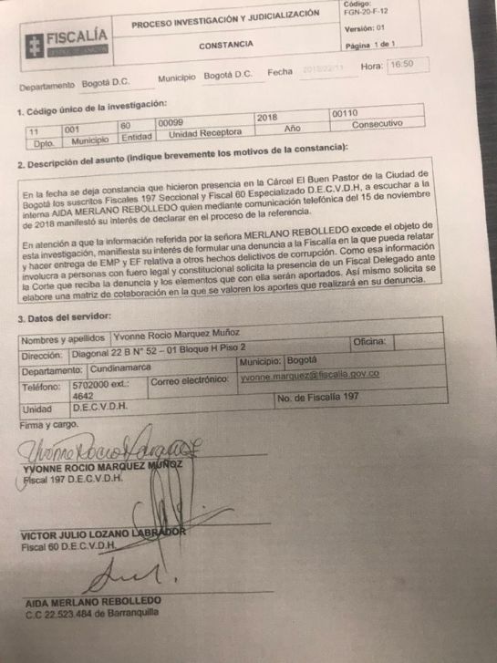 “Declaraciones de Merlano no tienen relevancia para la Fiscalía”: Espitia “Declaraciones de Merlano no tienen relevancia para la Fiscalía”: Espitia