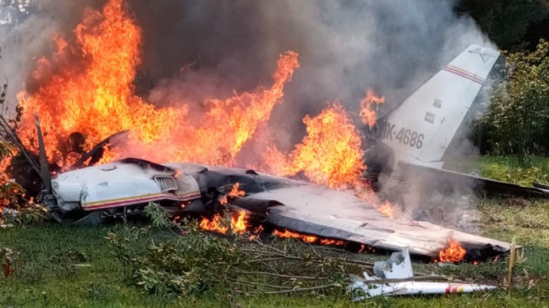 Accidente aéreo en el norte de Bogotá
