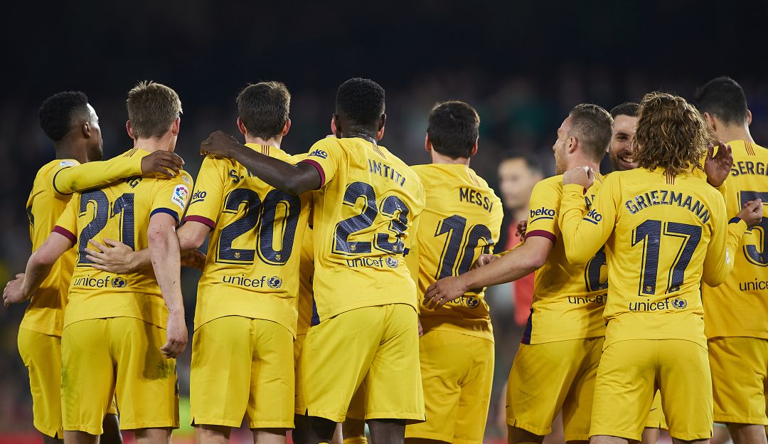 Barcelona durante su partido contra Betis en la pasada jornada de La Liga.