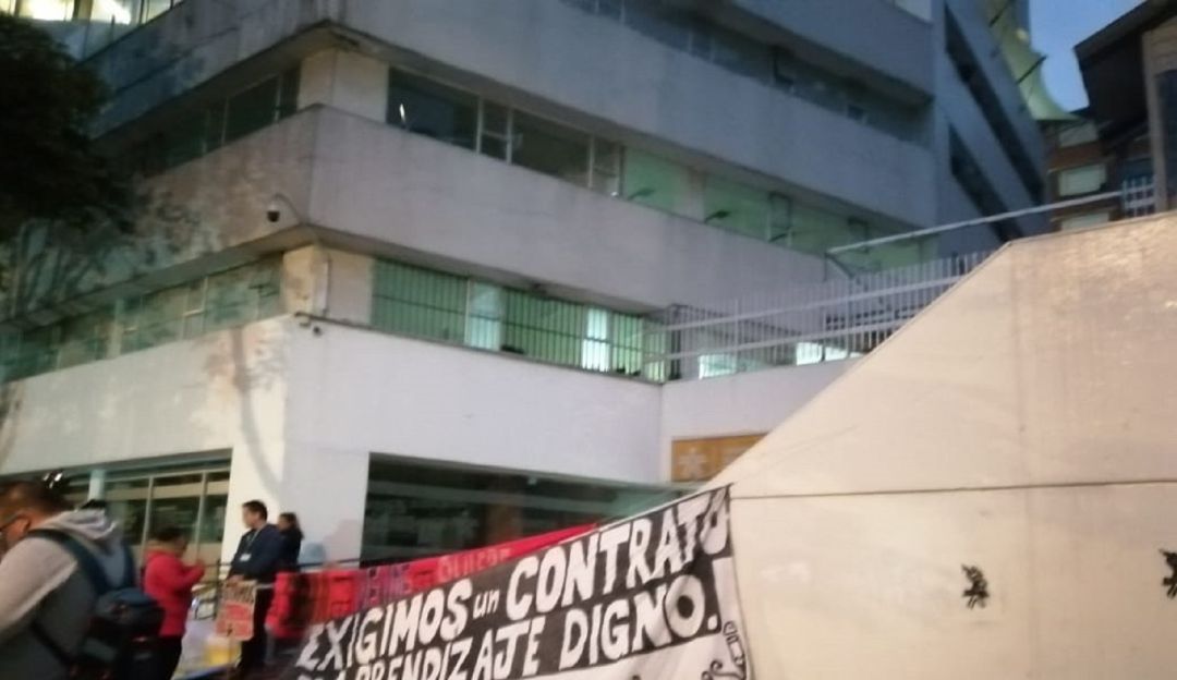 Manifestaciones de estudiantes del Sena: Estudiantes del Sena realiza este miércoles una protesta en Bogotá