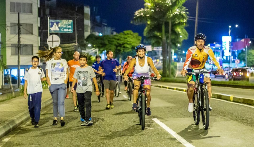 Ciclo vía nocturna Pereira: Primera vía activa nocturna del año en Pereira