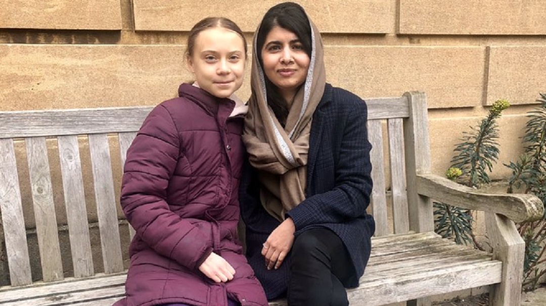 Las activistas Malala Yousafzai y Greta Thunberg se reunieron en U. Oxford