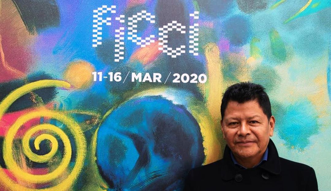Carlos Jacanamijoy: Carlos Jacanamijoy es el artista tras la imagen del FICCI 60