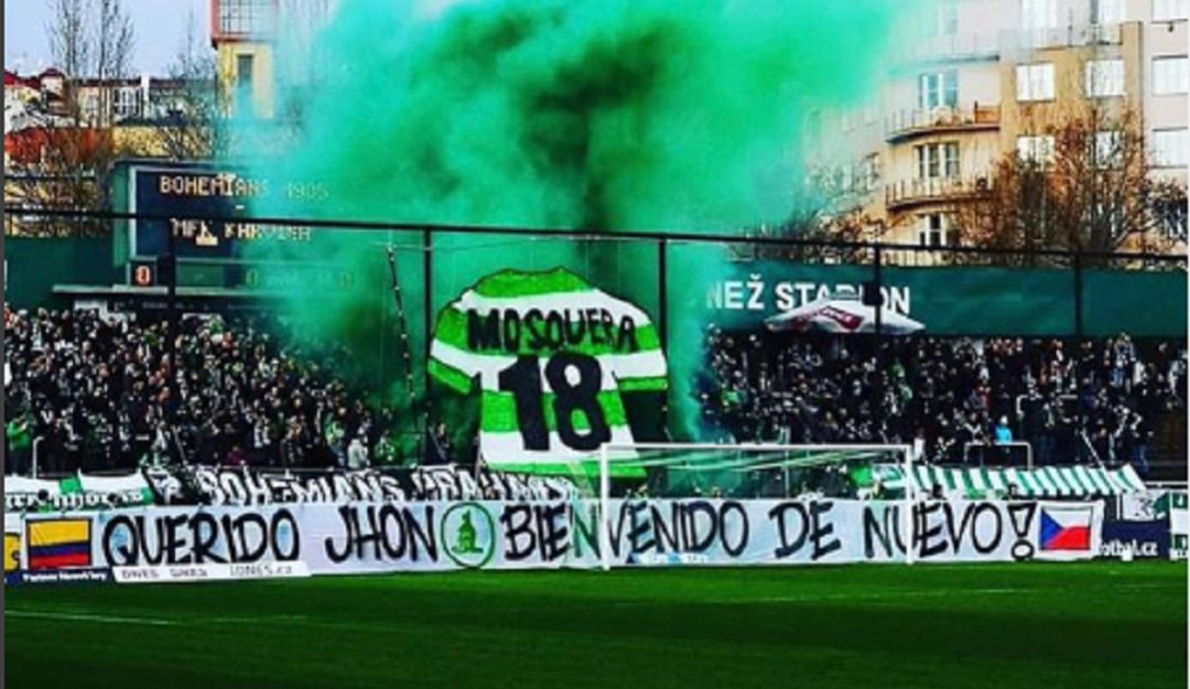 Colombianos en el exterior: ¡Ídolo! El tifo en honor a Jhon Edison Mosquera en el fútbol europeo