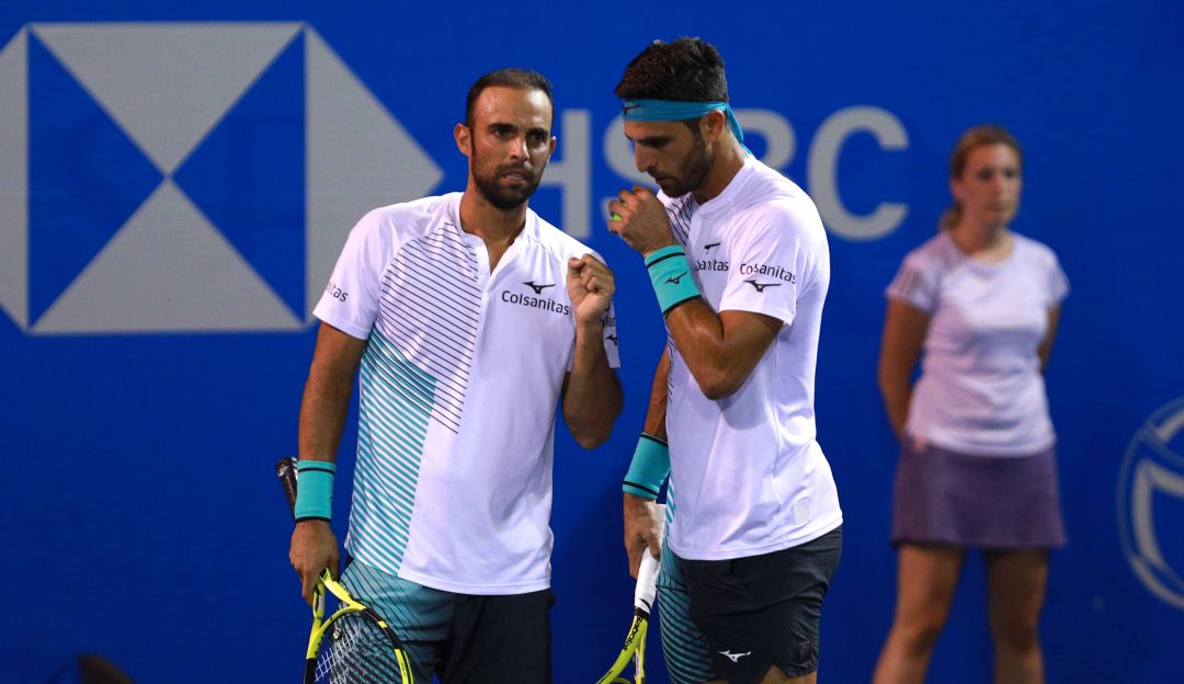 Juan Sebastián Cabal junto a Robert Farah en el reciente ATP 500 de Acapulco