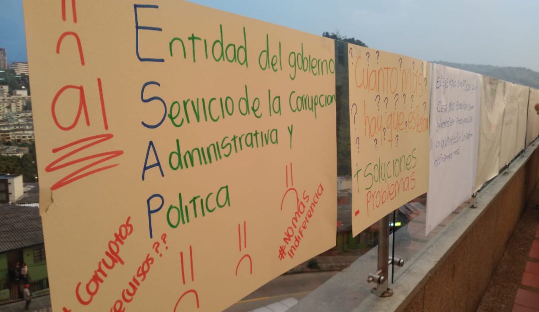 protestas; esap; caldas; recursos;: Desde la ESAP en Caldas reclaman por falta de recursos en su institución