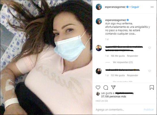 Esperanza Gómez con coronavirus: Esperanza Gómez aclara que no tiene coronavirus Esperanza Gómez con coronavirus: Esperanza Gómez aclara que no tiene coronavirus