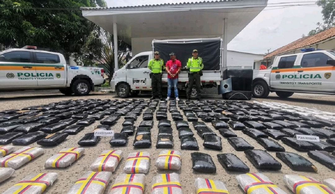Arrestos por droga: Incautan 305 kilos de droga en el norte del Tolima