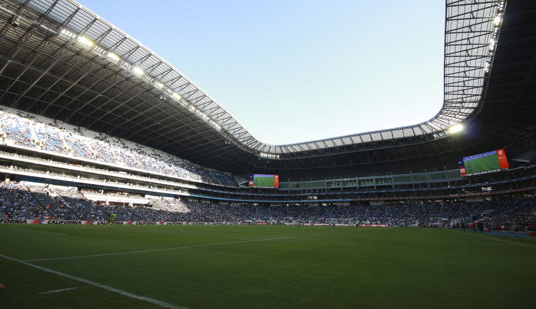 Vista general del Estadio BBVA Bancomer durante el partido entre Monterrey y Atlético San Luis.