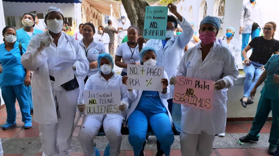 Trabajadores de la Maternidad en Cartagena se fueron a paro