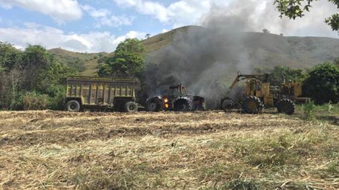 Incendian cultivos del ingenio Riopaila, al norte del Cauca