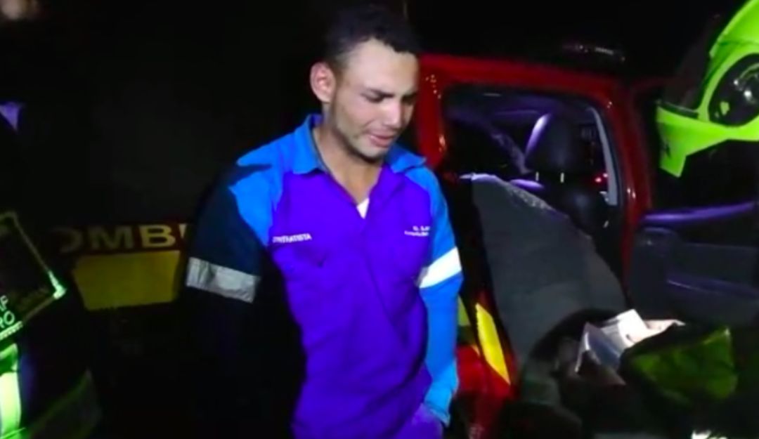 Hombre violó cuarentena: Hombre viola cuarentena y provoca accidente en Cundinamarca