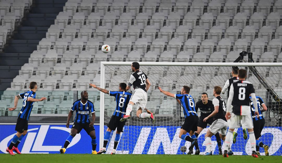 Partido de la Serie A entre Juventus e Inter disputado el 8 de marzo, un día antes de que fuera suspendido el campeonato indefinidamente.