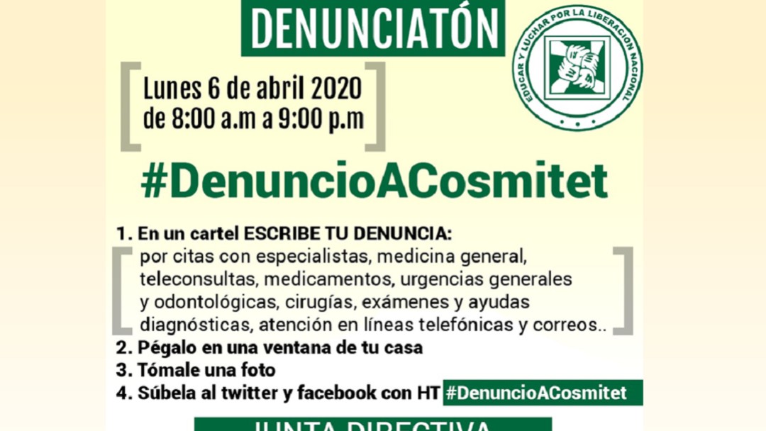 Usuarios de Cosmitet harán una Denunciatón a través de redes sociales